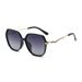 Round Frame Retro Elegant Ladies Polarized Sunglasses Transparent Frame Korean Version Exquisite HD Lenses Metal Leg Sunglasses_viptrois.com