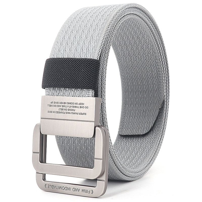 Men's Belts Alloy Double Ring Buckle Nylon Belt Canvas Outdoor Sports Leisure Youth Men's Trousers Belt_viptrois.com