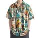 Men's Clothing New Fashion Summer Casual Printed Flower Shirt Men's Vacation Seaside_viptrois.com