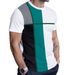Men’s Slim-Fit Color Block T-Shirt – Wrinkle-Resistant Polyester, Short Sleeve Crew Neck (7 Colors, 5 Sizes)_viptrois.com