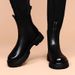 Martin Boots Men's Korean Chelsea Boots Men's Heightening Cigarette Boots High Top Leather Boots_viptrois.com