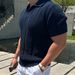 2025 Spring Summ Casual Men's Mesh Shirts Slim Fit Knitted Short Sleeve Polo Tops Men Vintage Lapel Solid Color_viptrois.com