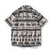 Men's Clothing Casual Printed Short Sleeved Shirt Beach Style Ice Silk Drape Loose Shirt_viptrois.com