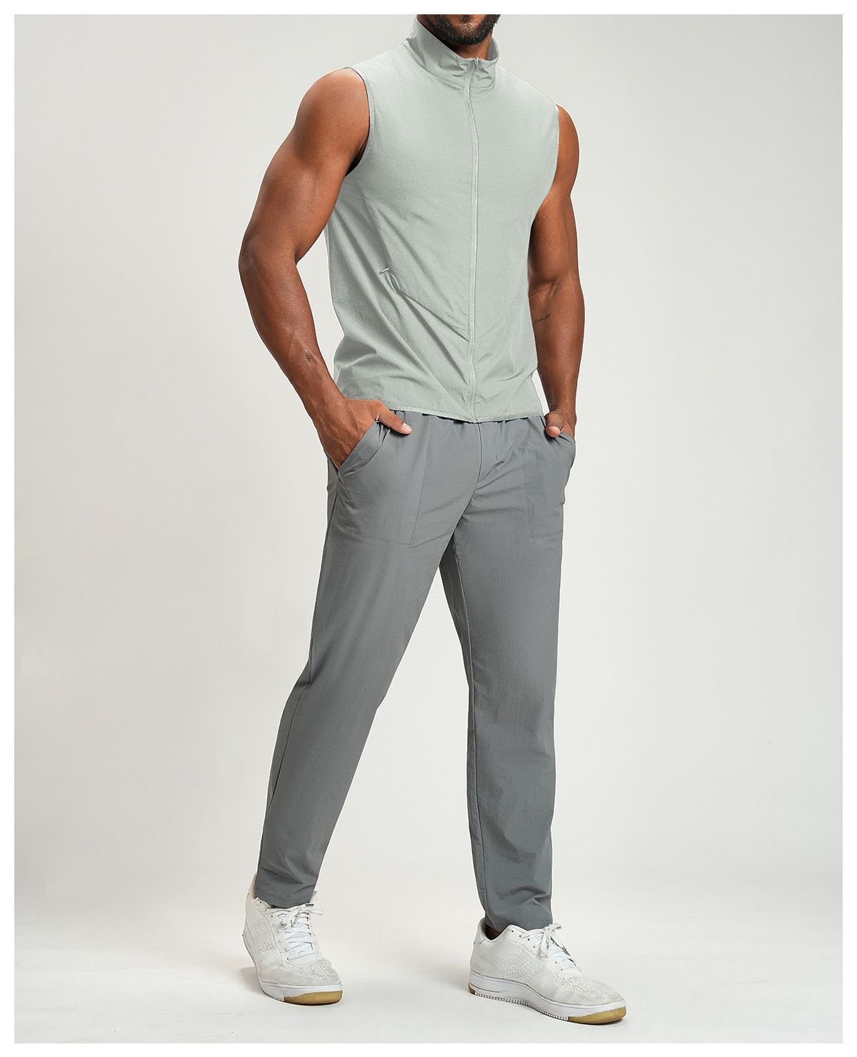 Eco-Friendly Recycled Nylon Sleeveless Workout Vest – Moisture-Wicking & Breathable Gym Tank For Men (S-Xxl)_viptrois.com