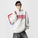 American Heavy Letter Printing Hooded Sweater Men's Autumn And Winter Tide Brand Loose Pullover College Style Casual Velvet Jacket_viptrois.com