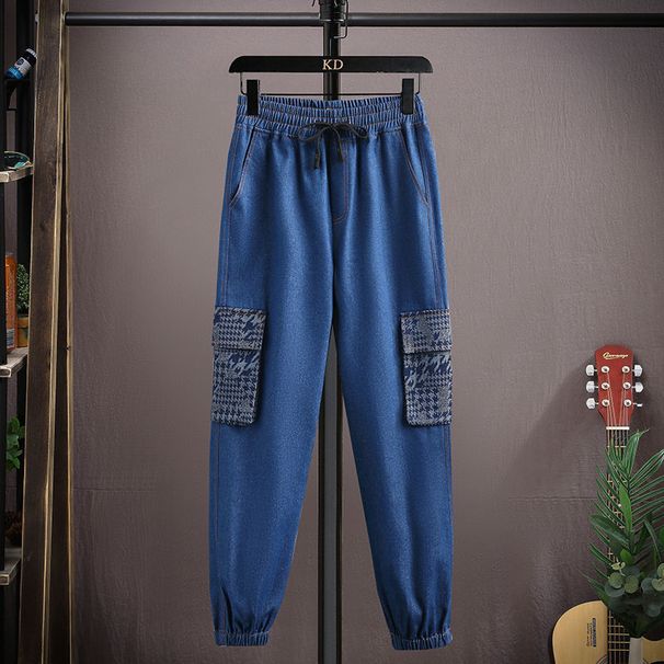 Cowboy Men's Spring Autumn 2024 New Trend Brand Trendy Teenage Boys And Students Workwear Jacket Lapel Set_viptrois.com