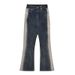 Men's Clothing Micro Flared Side Washed Mopping Gradient Jeans For Men And Women Niche Versatile Fashion Trend Trousers_viptrois.com