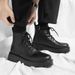 European Warm Series Xueyunxuan Off-Size Genuine Martin British Style High-Top Winter Leather Shoes Black Ankle Boots For Men_viptrois.com