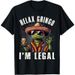 Camisetas - Camiseta Algodón De Manga Corta Relax Gringo Soy Legal Lagarto Mexicano Divertida Para Hombres Y Mujeres_viptrois.com