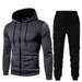 Men's Clothing Autumn and Winter New Men's Casual Cardigan Hooded Sweater 3D Printed Youth Men's Jacket Set_viptrois.com