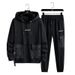 Men's Clothing Sweater suit spring and autumn sports casual trousers two piece suit trendy fat loose workwear large size men's jacket_viptrois.com