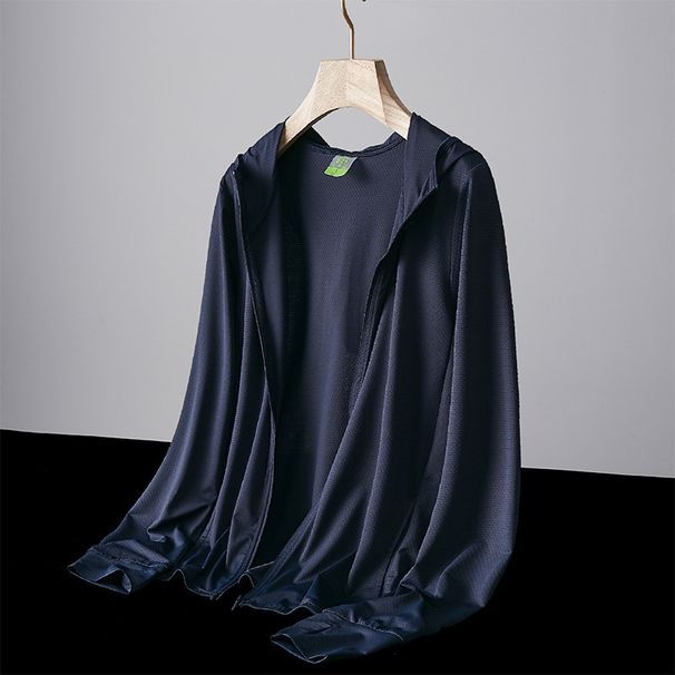 Men's Clothing Sun Protection Clothing Men's Summer Anti Ultraviolet Knitted Hooded Cardigan Skin Clothing Women's Sun Protection Clothing Jacket_viptrois.com