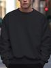 Pure White Ink One Piece Production 2025 Summer New Men's Round Neck Long Sleeve Casual Loose Sweatshirt European And_viptrois.com
