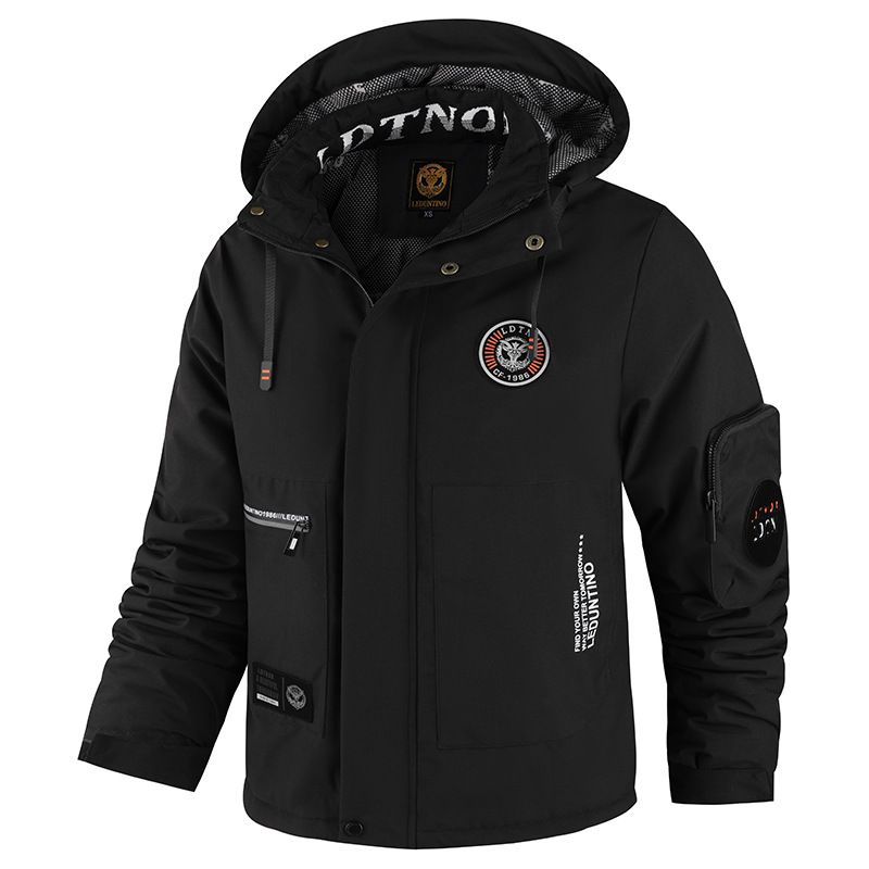 Autumn New Casual Jacket Fleece Warm Coat Jacket Hooded Jacket Waterproof Long Sleeve Outdoor Men's Clothing_viptrois.com