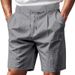 Men's Clothing Men's Loose Straight Leg Shorts Breathable Linen Summer Beachwear Five Point Design For Formal & Casual_viptrois.com
