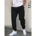 Men's Clothing Casual Jogger Pants - 220g Lightweight, Loose Fit, Drawstring Waist, Elastic Cuff, Pure Color Polyester Trousers For Everyday Wear_viptrois.com