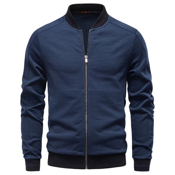 boy New Versatile Baseball Collar Autumn Winter Men's Business Casual Cross-Border 2025 Thin Jacket European And American_viptrois.com