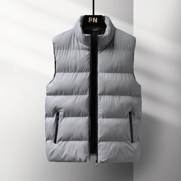 Cross Border Large Size Casual Men's Vest Men's Loose Autumn And Winter Vest Warm Down Cotton Warm Jacket Cotton Clothing_viptrois.com