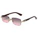 Square Frameless Sunglasses - Compact UV400 Tech Shades (2025 Minimalist Trend)_viptrois.com