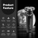 SEJOY 5in 1 Electric Rotary Shaver Beard Nose Hair Trimmer Wet Dry Razor For Men_viptrois.com