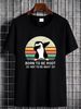 Penguin Born To Be Root Not To Re-Boot Funny Gift Vintage Men's Cotton T-Shirt Slightly Casual Stylish Streetwear Summer Soft Versatile_viptrois.com