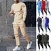 Men's Sportswear Set - Long Sleeve T-Shirt & Pants For Outdoor Activities, Breathable & Comfortable, Multiple Colors (Gray, Black, Blue, Green)_viptrois.com