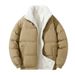 High Quality Parka Men's Standing Collar Double-sided Lambhair Cotton Coat Winter Unisex Cold Proof Cotton Coat Windproof Parkas_viptrois.com