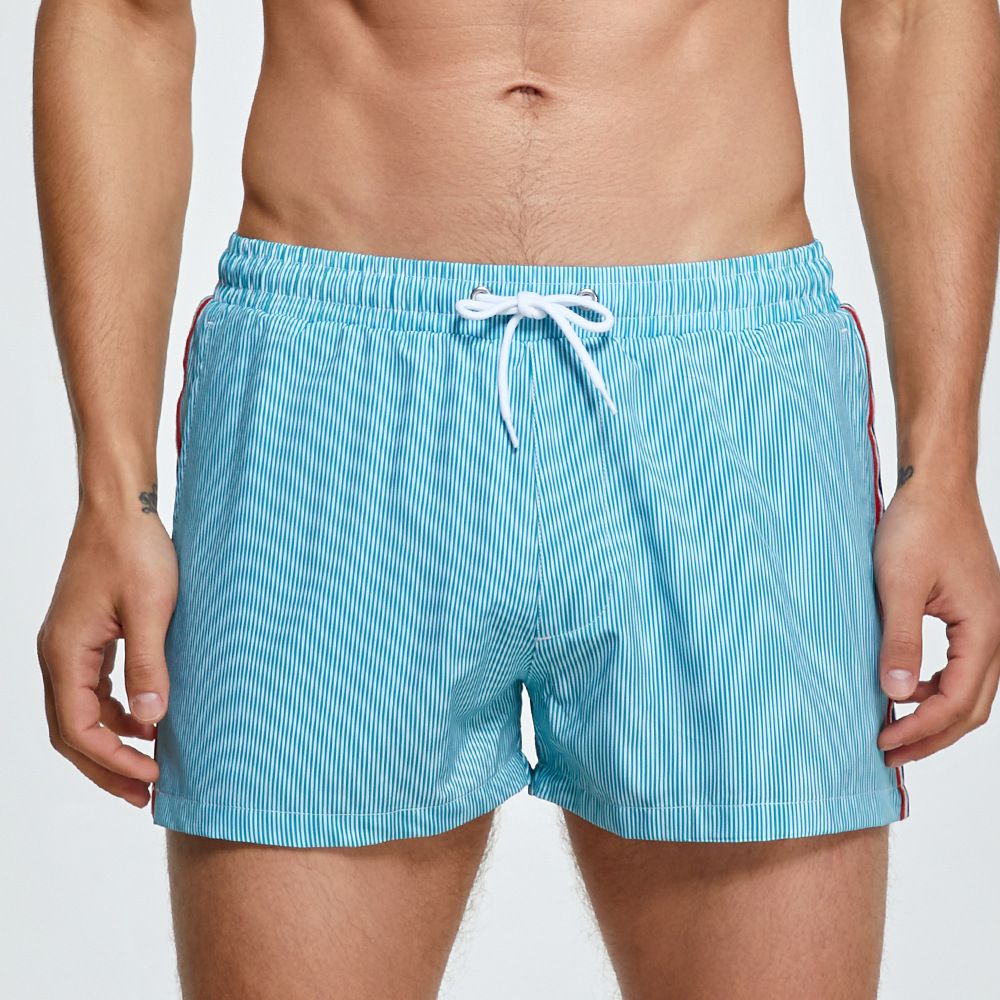 Men's Clothing Beach Pants Classic Thin Vertical Stripes Home Pants Casual Shorts Fashion Surf Shorts Swimming Trunks_viptrois.com