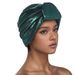 Muslim hat South American Muslim black pullover watermelon hat bright silk solid color casual cap_viptrois.com