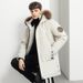 Men's Clothing Men's Long Down Jacket With Fur Hood, Winter Warm Thickened Parka Coat, Loose Fit Casual Overcoat For Youth_viptrois.com