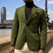 Men's Suede Slim Fit Single-breasted Blazer Jacket For Autumn & Winter - Waterproof & Windproof Business Casual Suit_viptrois.com