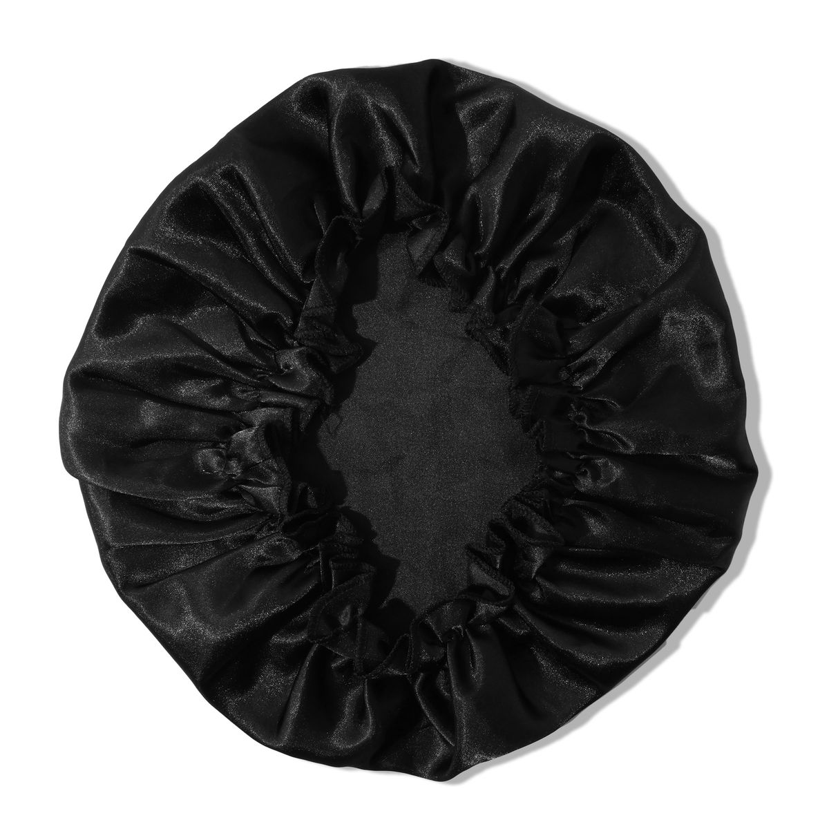 Lace-Trimmed Satin Sleep Cap - Elastic Dome Hair Protector For Nighttime Beauty Care & Shower Use_viptrois.com
