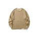 Streetwear Solid Color Knit Sweater – Trendy Layered Look, Unisex Oversized Pullover, Couple Matching Long Sleeve Casual Top_viptrois.com