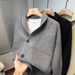 Men’s Shawl Collar Knit Cardigan – Thickened Casual Pullover Sweater (M-XXXL, Beige/Grey/Black/Brown)_viptrois.com