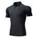 Men's Clothing Ice Sense Short Sleeved Polo Shirt Quick Drying Sports T Shirt Outdoor Sports Fitness Top_viptrois.com