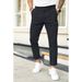 Men's 2024 New Spring And Autumn Men's Double Pleated Line Solid Color Casual Formal Trousers_viptrois.com