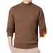 Half Turleneck Men Solid Color Lined Thickened One-piece Fleece Sweashir Auumn Winer Warm Knied Sweaer Base_viptrois.com