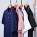 Men's Clothing Summer New Men's Short Sleeved Polo Shirt Fashionable Casual Men's Seamless Short Sleeved Lapel Quick Drying New Men's Clothing_viptrois.com
