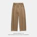 Men's Clothing Textured Twill Drape Casual Pants Men 2025 Spring New Solid Color Straight Loose Sports Retro Versatile Trousers_viptrois.com
