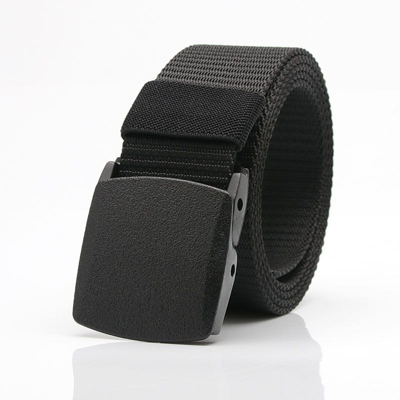 Unisex Accessories Canvas Belt Men's And Women's Belt Youth Metal-free Automatic Buckle Casual Outdoor Student Military Training Belt_viptrois.com