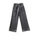 Men's Clothing Woolen Thickened Old Money Style Drape Wide Trousers Soft Glutinous Knitted Straight Cleanfit Trousers_viptrois.com