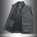 "Men's Utility Vest – Rugged Nylon Photographer & Fishing Sleeveless Jacket With Multi-Pockets (Relaxed Fit, Breathable Polyester Lining, M-5XL)"_viptrois.com