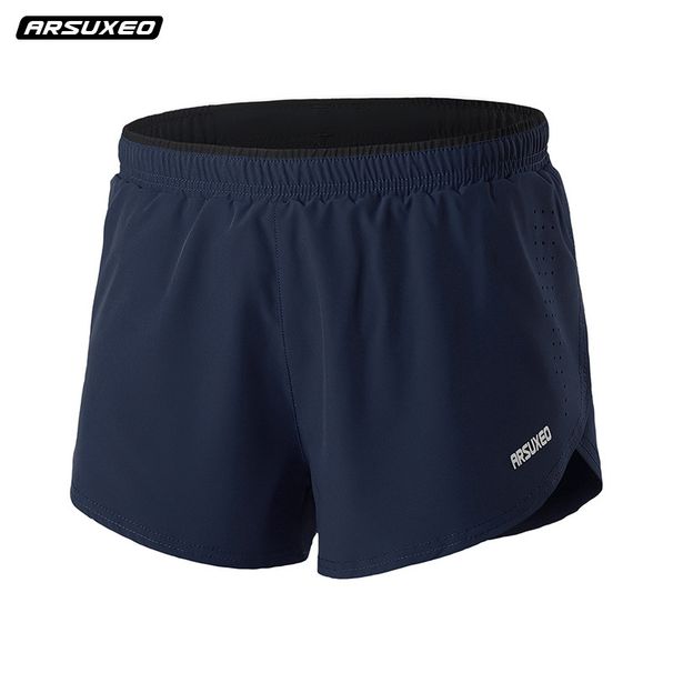 Man's clothing Men's fitness Running sports casual shorts Marathon Quick dry three-quarter triangle lining_viptrois.com