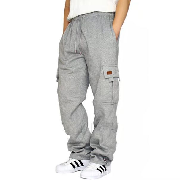"Men's Tactical Cargo Pants With 6-Pocket Design - Breathable Stretch Work Pants For Outdoor Hiking & Daily Wear (Black/Gray)"_viptrois.com