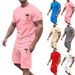 Men's Clothing Men's Summer Short Sleeved Shorts Sports Casual Suits_viptrois.com