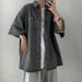 Men's Clothing Niche Design Casual Loose Half Sleeved Jacket_viptrois.com