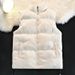 Unisex Suede Collar Vest, Casual Open-Front Sleeveless Jacket For Men & Women, Trendy Layering Piece For Spring & Fall_viptrois.com