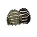 Nanxia Disguise 2024 Spring New Japanese Style Outdoor Striped Two-Piece Round Neck Top Trendy Patchwork Sweatshirt_viptrois.com