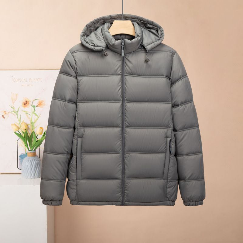 Men's Clothing Hickened Hooded Cotton Padded Jacket With Detachable Hat Cotton Padded Jacket For Middle Aged And Young Men Short Cotton Padded Jacket_viptrois.com