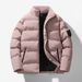 New Autumn And Winter Trend Thickened Clothes Bread Stand Neck Coat Men's Cotton_viptrois.com